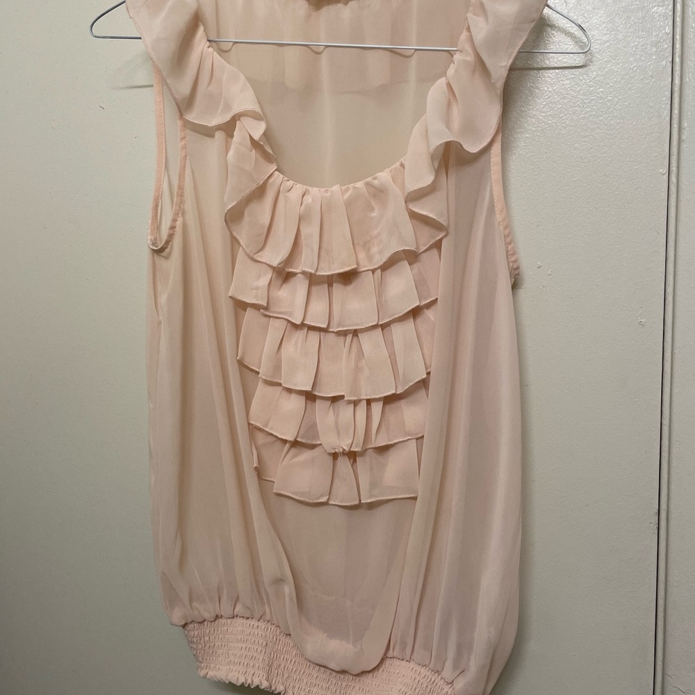 Baby Pink Ruffled Blouse
